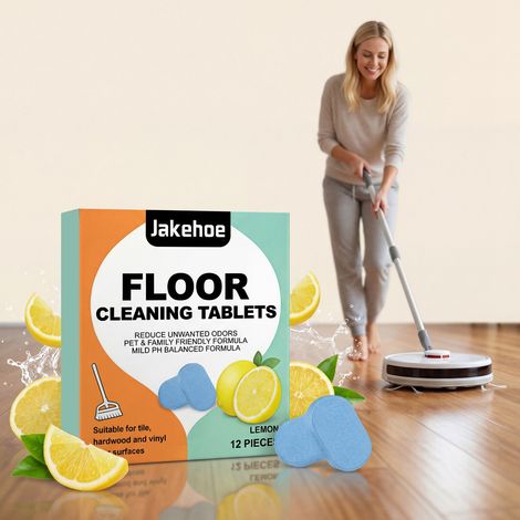 Floor cleaning sheets with a fresh scent, cleans and removes stains from tile floors, leaving them clean, shiny, and with a pleasant aroma -- 12 pieces (1/5)