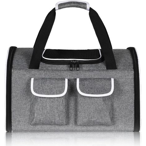 1 Sac à Dos Chat Chien, Pliable, Tissu Oxford, Fenêtres Maille, Coussin Amovible, Voyage (1/5)