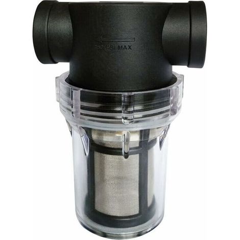 Filtre de pompe à eau 3/4" avec tamis en acier inoxydable 100 mailles, filtre en ligne, filtre pour arrosage du jardin (1/4)