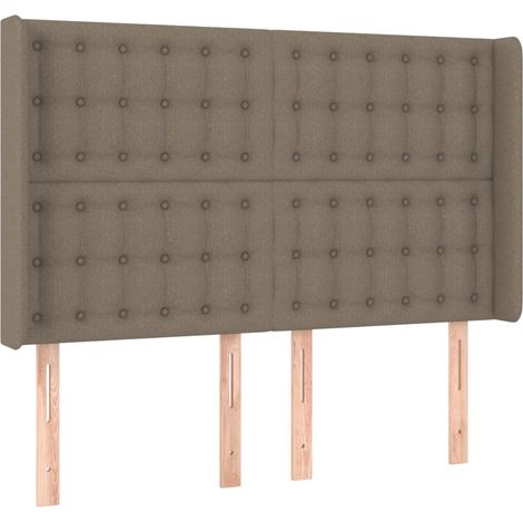 Maison Exclusive - Testiera ad Orecchio Tortora 147x16x118/128 cm in Tessuto