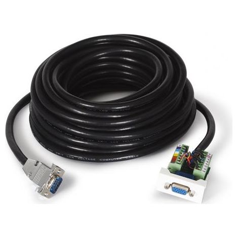 Pannello di collegamento Fonestar WP-51V-10 VGA D15 Femmina, ideale per aule e sale conferenze, 10 metri di cavo preinstallato