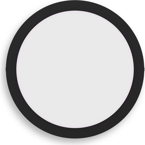 Philips – Plafonnier LED rond 12W 1150 lumen – Température 2700K – Dimensions 3x21x21 cm – Finition noire moderne pour intérieur contemporain (1/9)