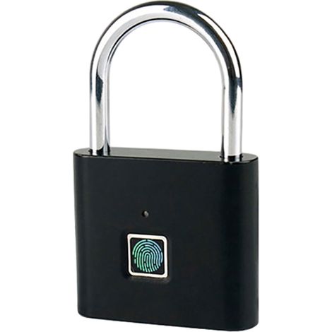 Cadenas À Empreintes Digitales - Étanche Et Anti-Rouille - Pour Armoire Extérieure Porte De Clôture Boîte À Lettres - 1 Pièce (1/5)