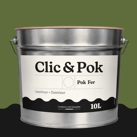 Peinture Fer Antirouille – Métal Extérieur Intérieur, Satinée, Protection Rouille - 10L - RAL 6025 - Vert fougère