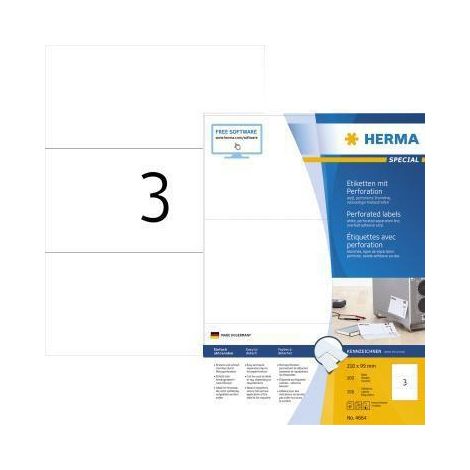 HERMA Etikett 4664 210x99mm weiß 300 St./Pack. (1/3)