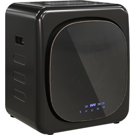 Wäschetrockner mit UV-Desinfektion, kompakte Bauweise, 4 kg Kapazität, Edelstahl, Schwarz