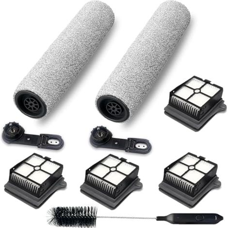 Accessoires pour aspirateur Tineco Floor One S7 Pro / S6, 2 rouleaux de brosse [Version 2, Détachable], 4 filtres Pièces de rechange pour aspirateur tout-en-un (1/5)
