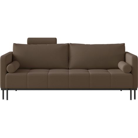 Selsey Skilia - Schlafsofa mit Schlaffunktion, 3-Sitzer, Strickstoff Braun, 224 cm (1/5)