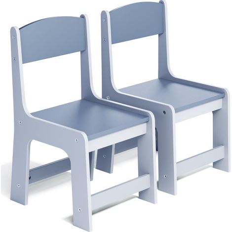 Lot de 2 chaises pour Enfant 55 x 30 x 28 cm, Chaise de Bureau à partir de 2 Ans, jusqu'à 80 kg, lot avec Repose-Pieds et Dossier incurvé, pour Chambre d'enfant, école, Groupe de sièges (1/5)