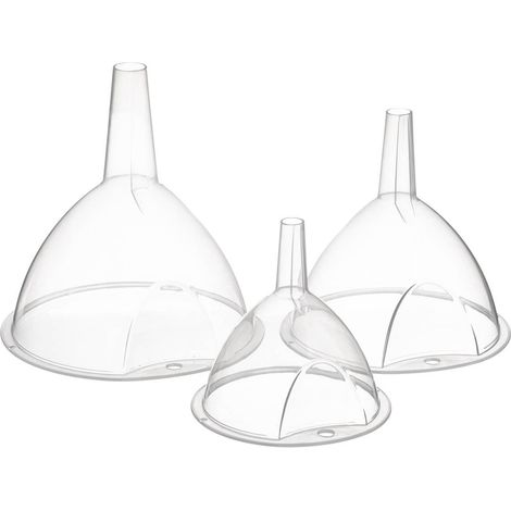 Set di 3 imbuti in plastica trasparente (1/5)
