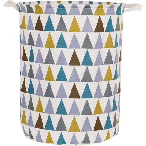 Panier à Linge en Tissu Coton-lin Pliable Grosse Capacité, Facile à Nettoyer, Buanderie Salle de Bain, Rangement Pratique pour Vêtements et Articles Divers (1/5)