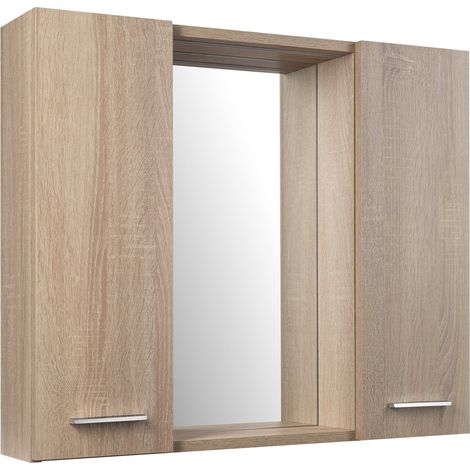 ZOJA/KERAMIA FRESH STRIP armoire à glace avec éclairage LED, 70x60x14cm, chêne platiné (1/3)