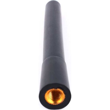 Antenne courte universelle pour voiture et camion – noir mat, fixation par vis, compatible AM/FM, hauteur 15 cm (1/5)
