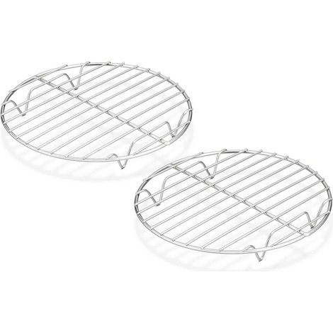 Grilles de refroidissement rondes en acier inoxydable, 7½ pouces, pour la cuisson, le lavage de la vaisselle et résistantes à la rouille (paquet de 2) (1/5)