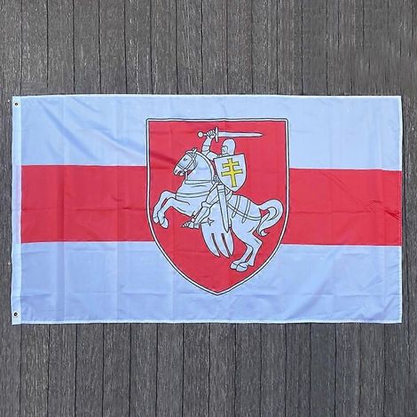 xvggdg 90+150cm Drapeau de la Pagonie du Chevalier Blanc de Biélorussie, drapeau personnalisé pour la décoration (1/5)