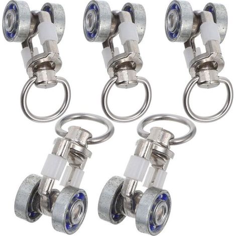 Roulettes coulissantes pour pergola - Roues de rideau en métal silencieuses - Poulies silencieuses - Roulettes de rideau durables (1/4)