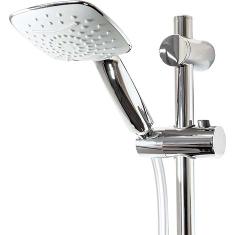 tecuro Brauseset ew-120Q - mit 2 Funktionen Handbrause, Brauseschlauch 160 cm, Wandstange 100 cm (1/5)