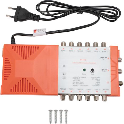 Amplificateur 12 canaux A112C – 4G LTE, faible bruit, prise UE 220-240V (1/5)