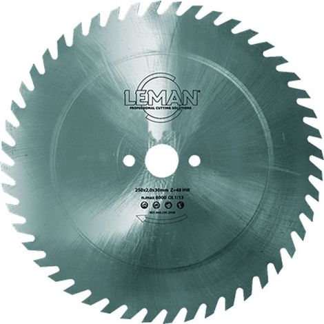Leman – Lame de scie circulaire 400mm – Alésage 30mm – Acier – 48 dents pour bois dur et bois de chauffage – Denture crochet avoyée