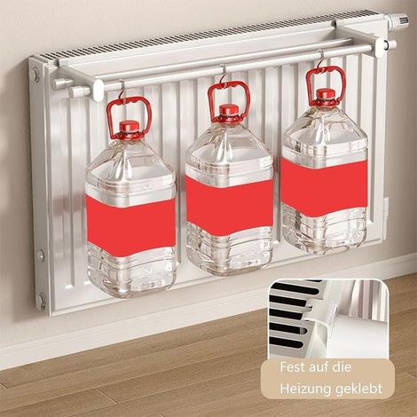Porte-serviettes radiateur 90 cm blanc, sèche-serviettes murales pour salle de bain, accessoire chauffant moderne pour serviettes et organisation de l'espace (1/4)