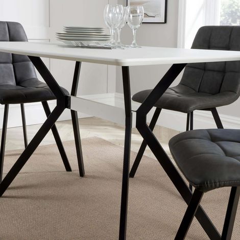 Luxor Dining Set Grey Chairs (1/5)