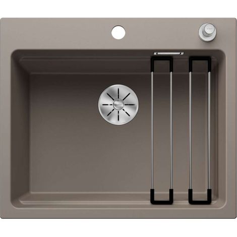 Blanco Etagon 6 - Évier en silgranit, 60x51 mm, avec commande excentrique et accessoires, InFino, tartufo 524536 (1/2)