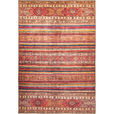 Tapis Tissé Rayé Ethnique "Fayo" Multicolore 75 x 150 cm