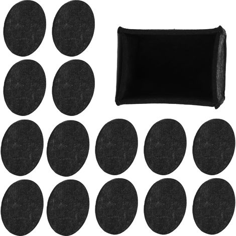14 pièces Dessous de Verre en Feutre Absorbant Épais Ronds avec Support pour Table de Cuisine (1/5)