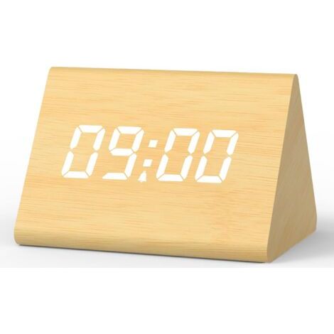 Réveil numérique, horloge numérique LED avec 3 alarmes, mode week-end disponible, luminosité et volume réglables, horloge numérique électrique (1/5)