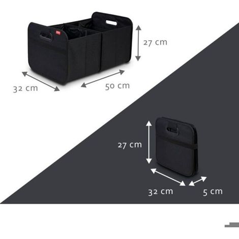 Boîte Pliable Pour Voiture - 50 cm x 32 cm x 27 cm - Organisateur De Coffre - Noir - 1 Pièce (1/5)