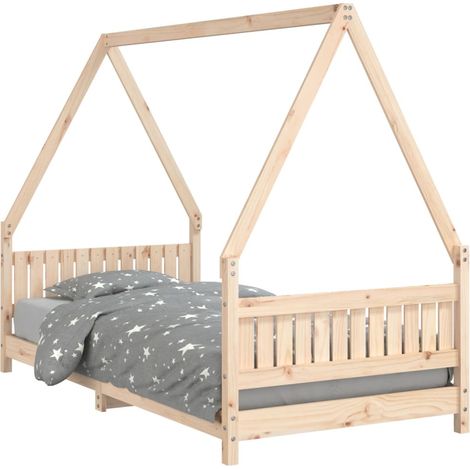 vidaXL Kinderbettgestell 90x190 cm Massivholz Kiefer