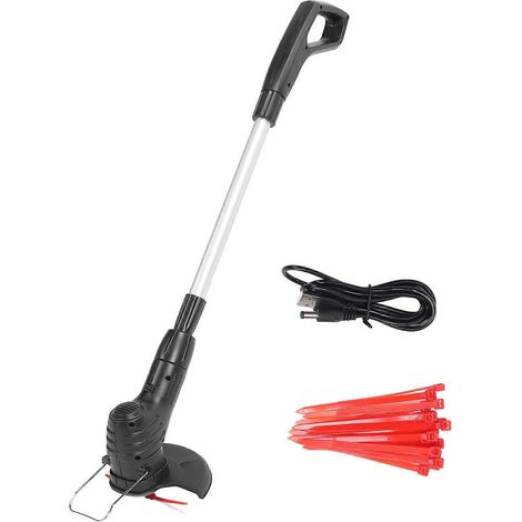 Coupe-bordures électrique sans fil avec batterie au lithium rechargeable par USB, 20 attaches de câble, coupe-mauvaises herbes portatif, léger et durable, pour le jardin. (1/5)