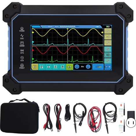 Oscilloscope numérique HANTEK 4 canaux 250MHz, écran tactile multifonction, tablette de mesure AC100-240V, prise US, testeur de signaux haute précision (1/5)