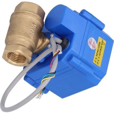 Cellfast – Vanne à bille électrique DC 12V – Robinet à tournant sphérique en laiton motorisé DN15 – Ouverture rapide 3-5s – Protection IP67 (1/4)