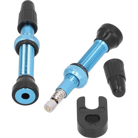 Abnehmbares Ventil, A-förmiger Schraubenschlüssel zum Aufpumpen und Ablassen der Luft unter Vakuum - Rennrad und Faltrad (Blau) (1/5)