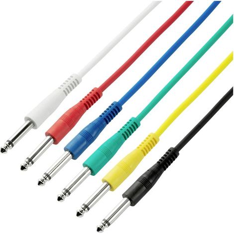Lot de 6 câbles jack 6,3mm mono 0,90m Adam K3ipp0090set (1/5)