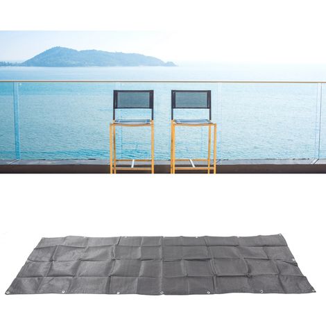 Toile pour Clôture avec Cadre Renforcé en HDPE, Gris, 0.9x3m, 540g, 25 Attaches, Recyclable, Anti-UV 99% (1/5)