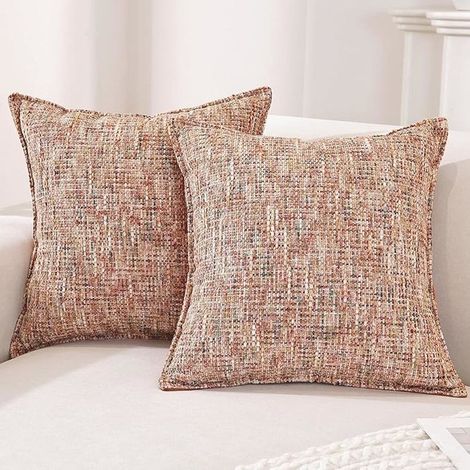 2 housses de coussin chenille, 40x40 cm, super douces, housse coussin canapé, motif géométrique, intérieur moderne (1/5)