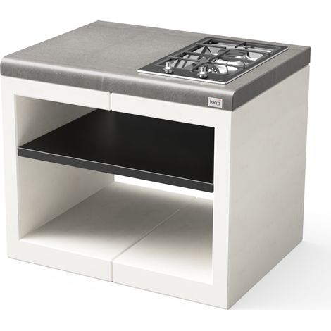 TUOZI - Módulo de soporte para encimeras KITAWAY GAS para Barbacoa de Obra Prefabricada (Blanco, Gris - 84 x 63 x 63 cm) - Uso en Exteriores (1/2)