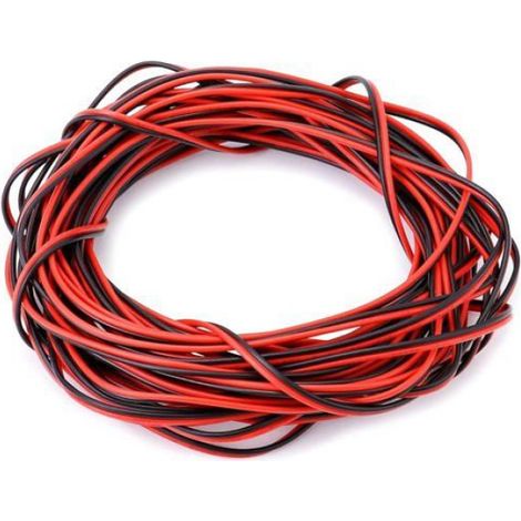 Câble Électrique - 22 AWG - 10 M - 2 Conducteurs Rouge Noir - Pour Bande Lumineuse LED Voiture - Par Paquet De 1 (1/5)