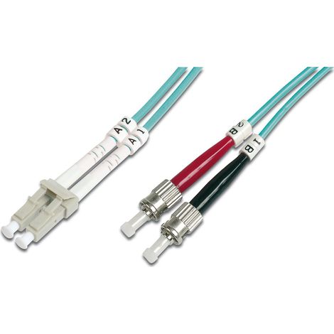 LWL Patchkabel, Duplex, LC  ST Stecker, Multimode OM3 Verwendung: Zur Verlegung von optischen Netzwerkverbindungen (Glasfaser) im Gigabit-Bereich