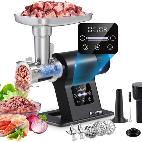2000 Watt Electric Meat Grinder with Touch Control Multifunctional Electric Meat Mincing Machine with 2 Cutting Blades and 3 Cutting Plates (1/5)