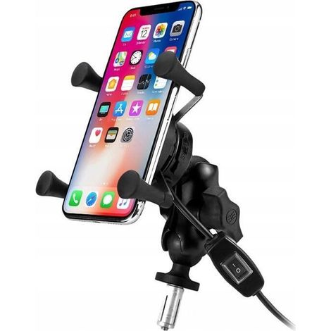 Soporte para tel茅fono de motocicleta FreedConn MC7W con cargador inal谩mbrico