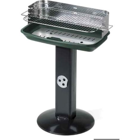 Barbecue 60-40 Venus Inox avec structure en acier grille a' charbon re'glable et pied avec prise d'air