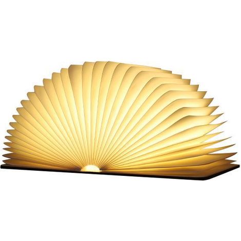 EASYCOMFORT Lampe de Livre Bois LED Magnétique Décorative Veilleuse Bureau Rechargeable USB (1/4)