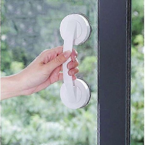 Poignées blanches pour portes et meubles, poignées pour fenêtres en verre, barres d'appui de douche, conception sans trous pour portes coulissantes et appareils électroménagers (1/5)