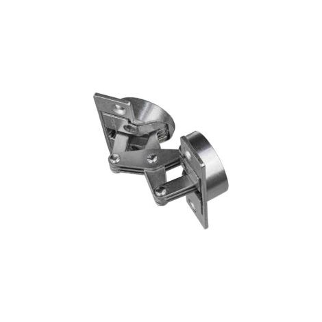 Bisagra para muebles atornillable - Bisagra GS 45 para ángulo de inglete de 45°, ángulo de apertura de 135°, acero niquelado, 1 pieza - Bisagra de solapa - Crezuo