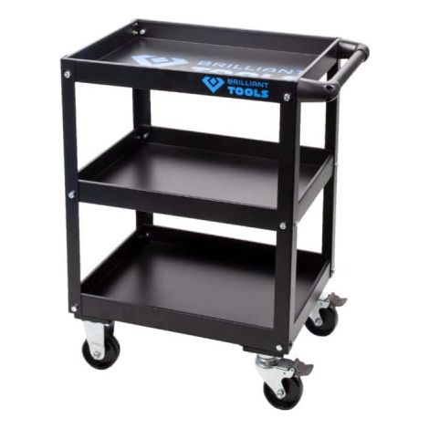 Brilliant Tools Carro de servicio negro 3 niveles 40 kg