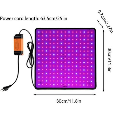 Lampe LED Horticole - - 1000W - Spectre Complet - 225 LEDs - Croissance et Floraison (1/4)