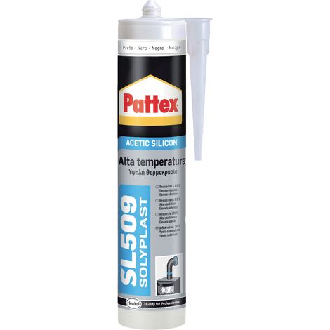Silicone Sigillante acetico per Alte Temperature SL 509 Nero 300 ml PATTEX by HENKEL (1/5)
